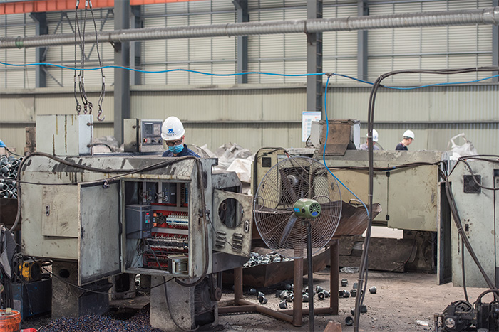 江北网架配件-锥头加工车间